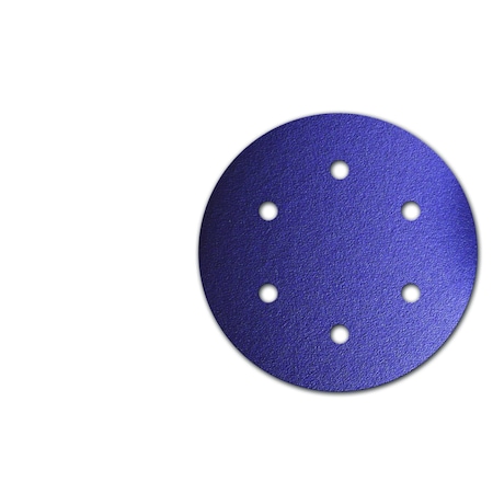 6 400 Grit Zirconia Purple Film Hook & Loop Disc 6 Hole